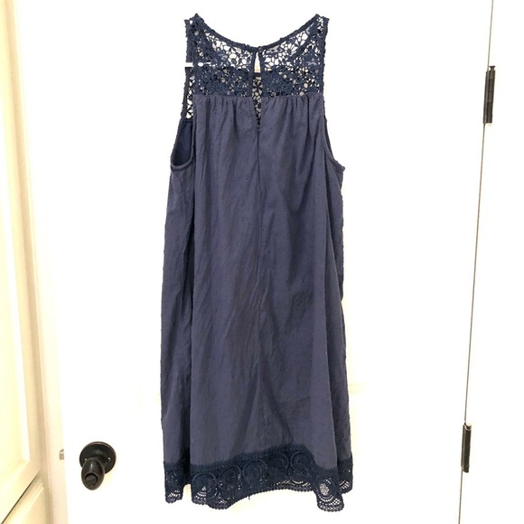 2/$15 Xhilaration - Sleeveless Navy Dress with Crochet Detail - Picture 6 of 8